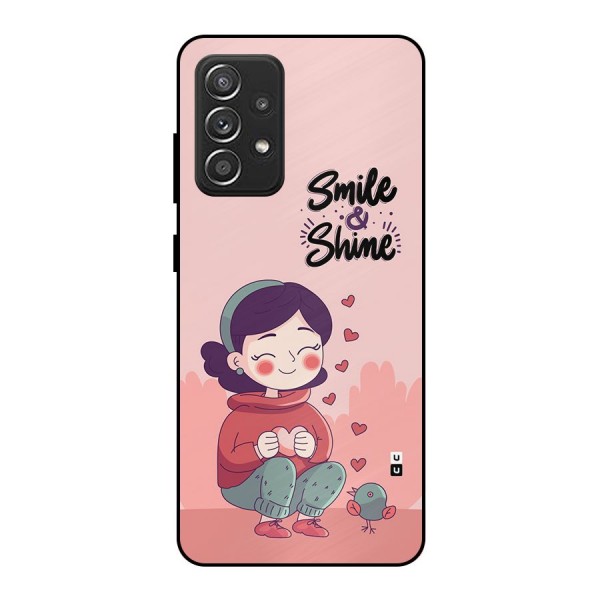Smile And Shine Metal Back Case for Galaxy A52s 5G