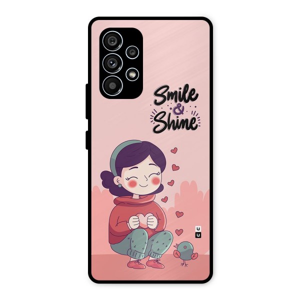 Smile And Shine Metal Back Case for Galaxy A53 5G