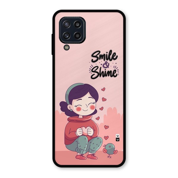 Smile And Shine Metal Back Case for Galaxy M32