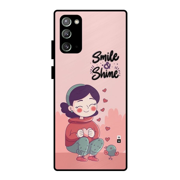Smile And Shine Metal Back Case for Galaxy Note 20