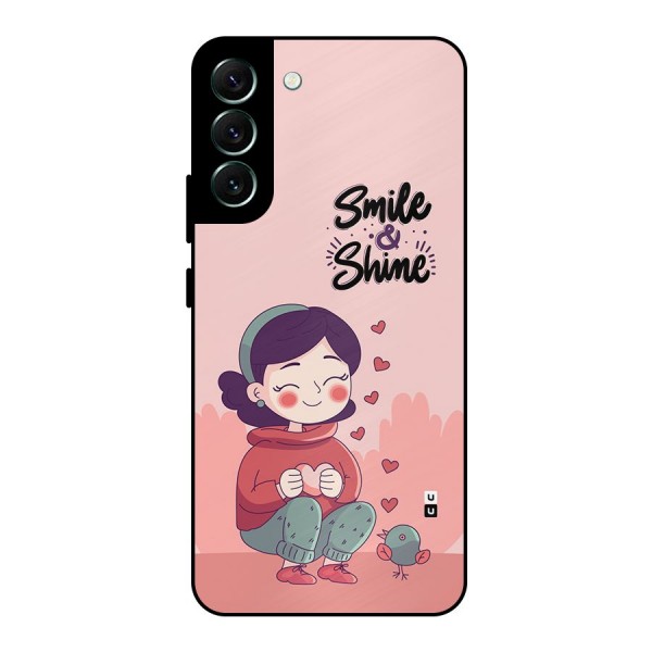 Smile And Shine Metal Back Case for Galaxy S22 Plus 5G