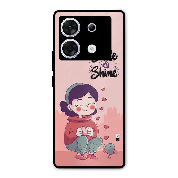 Smile And Shine Metal Back Case for Infinix Zero 30 5G