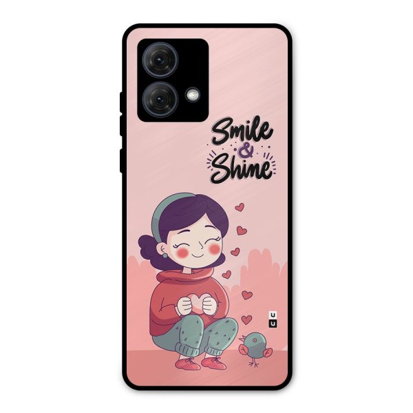 Smile And Shine Metal Back Case for Moto G84