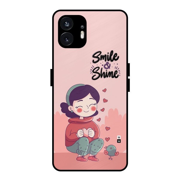 Smile And Shine Metal Back Case for Nothing Phone 2