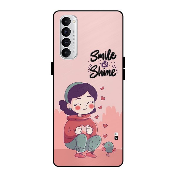 Smile And Shine Metal Back Case for Oppo Reno4 Pro