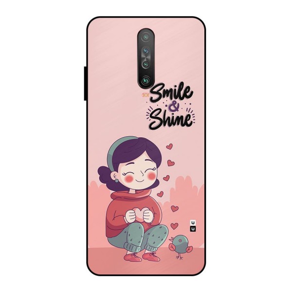 Smile And Shine Metal Back Case for Poco X2