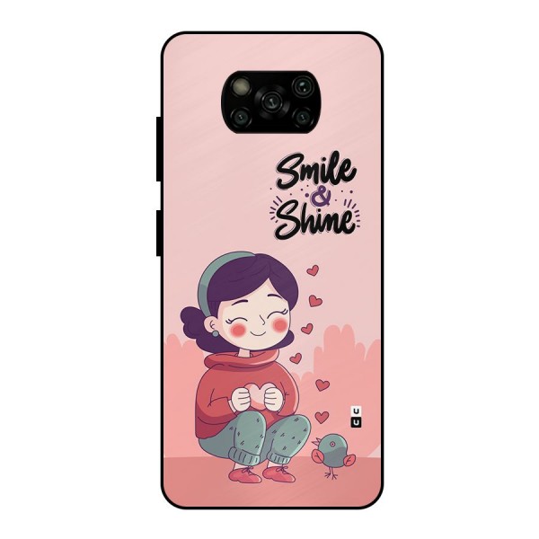 Smile And Shine Metal Back Case for Poco X3