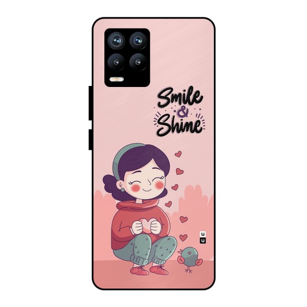 Smile And Shine Metal Back Case for Realme 8 Pro