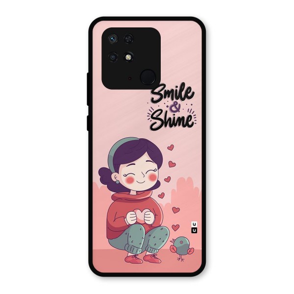 Smile And Shine Metal Back Case for Redmi 10 Power
