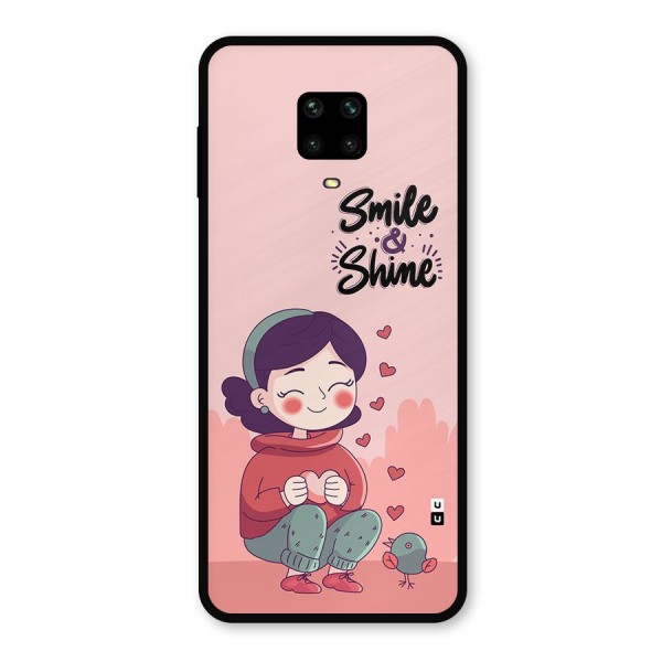 Smile And Shine Metal Back Case for Redmi Note 9 Pro