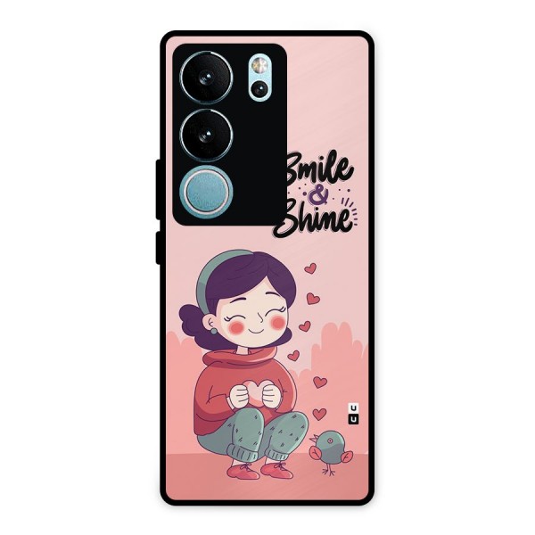 Smile And Shine Metal Back Case for Vivo V29