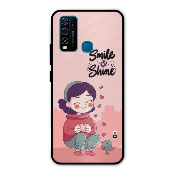 Smile And Shine Metal Back Case for Vivo Y50