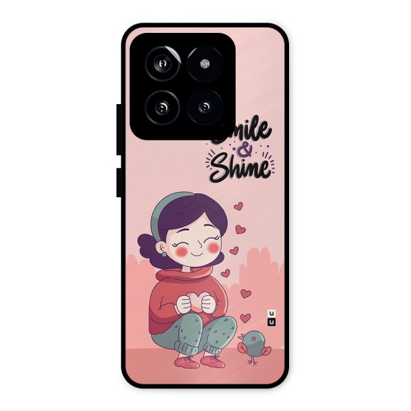 Smile And Shine Metal Back Case for Xiaomi 14