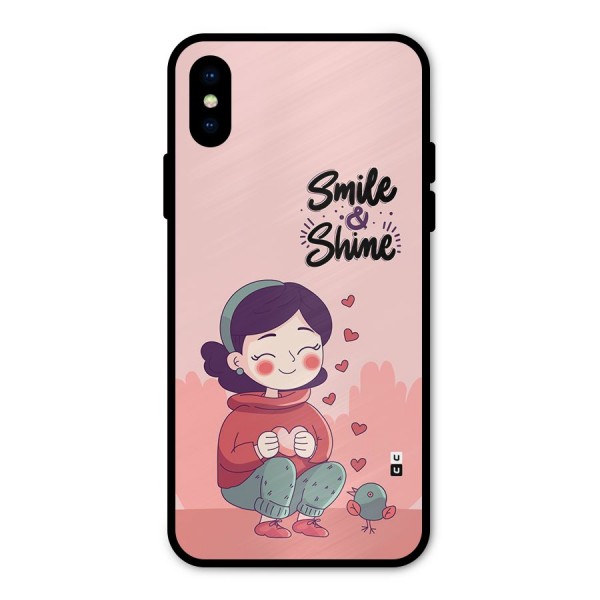 Smile And Shine Metal Back Case for iPhone X