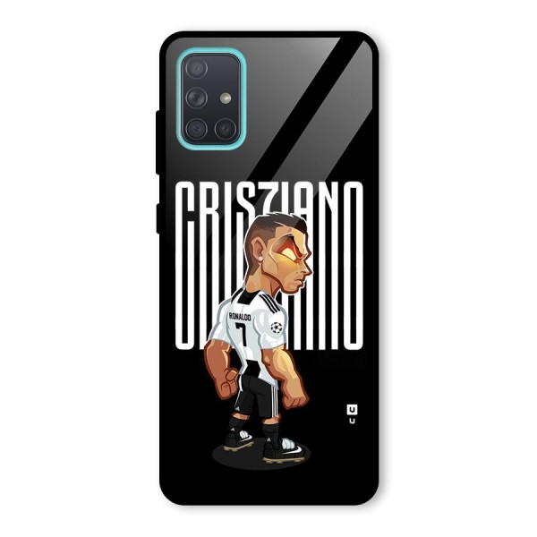 Soccer Star Glass Back Case for Galaxy A71