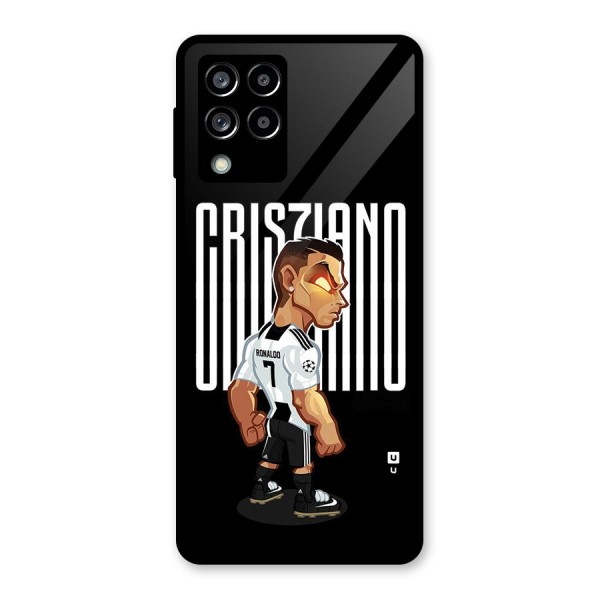 Soccer Star Glass Back Case for Galaxy M53 5G