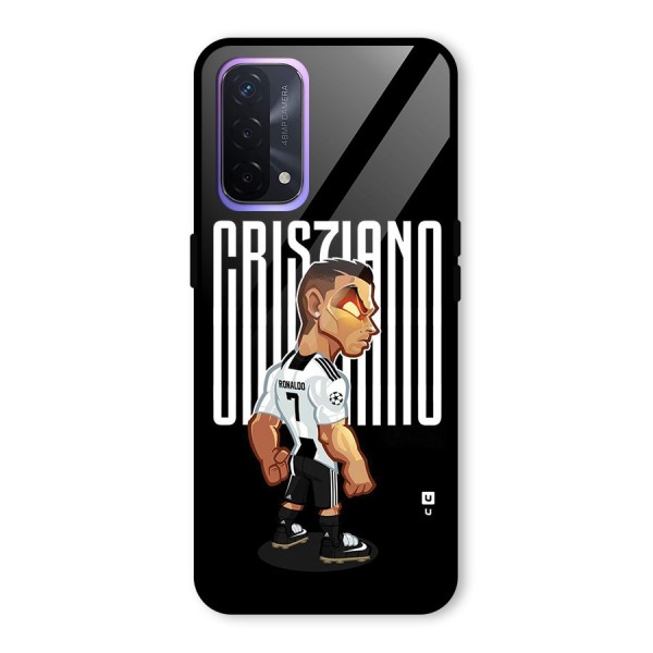 Soccer Star Glass Back Case for Oppo A74 5G