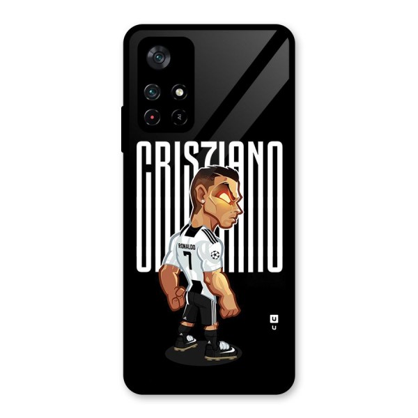 Soccer Star Glass Back Case for Poco M4 Pro 5G