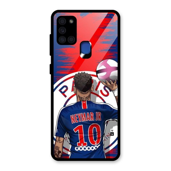 Soccer Star Junior Glass Back Case for Galaxy A21s
