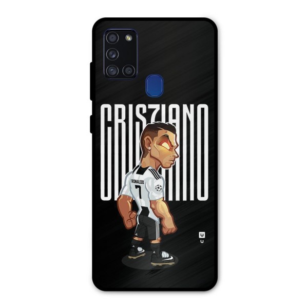 Soccer Star Metal Back Case for Galaxy A21s
