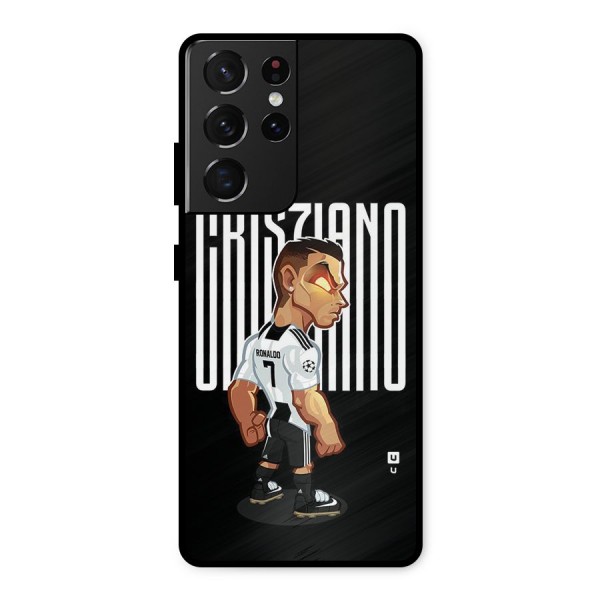 Soccer Star Metal Back Case for Galaxy S21 Ultra 5G