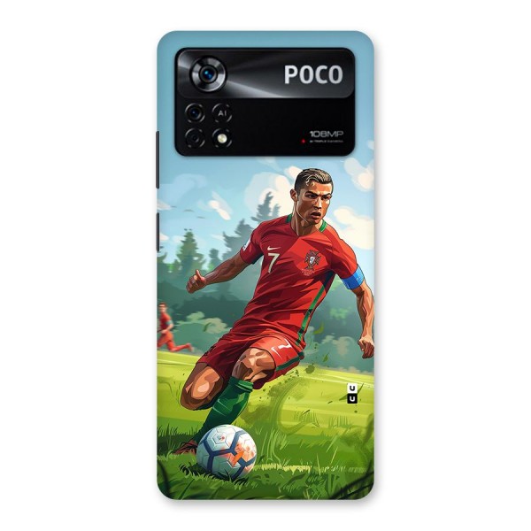 Soccer Star Playing Back Case for Poco X4 Pro 5G