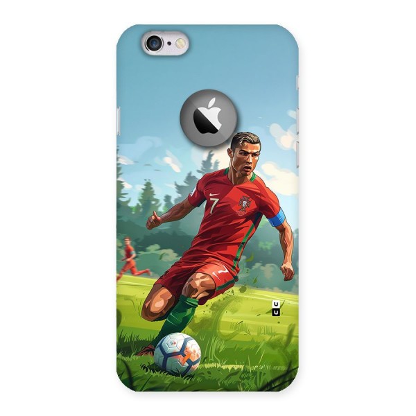 Soccer Star Playing Back Case for iPhone 6 Logo Cut