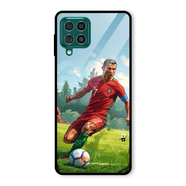Soccer Star Playing Glass Back Case for Galaxy F62