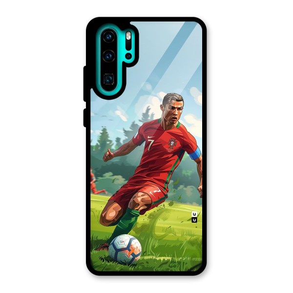 Soccer Star Playing Glass Back Case for Huawei P30 Pro