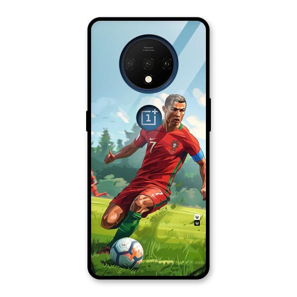 Soccer Star Playing Glass Back Case for OnePlus 7T