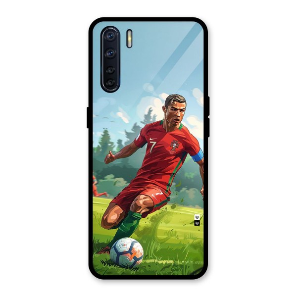 Soccer Star Playing Glass Back Case for Oppo F15