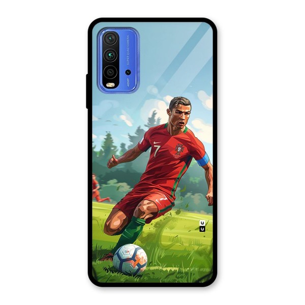 Soccer Star Playing Glass Back Case for Redmi 9 Power