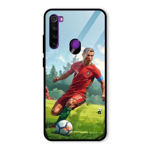 Soccer Star Playing Glass Back Case for Redmi Note 8