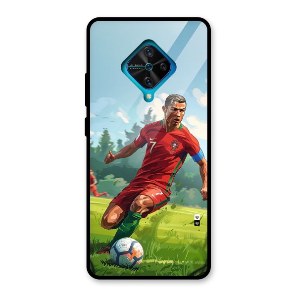 Soccer Star Playing Glass Back Case for Vivo S1 Pro