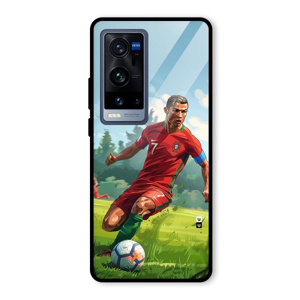 Soccer Star Playing Glass Back Case for Vivo X60 Pro Plus