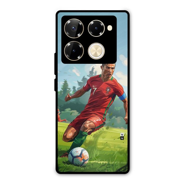Soccer Star Playing Metal Back Case for Infinix Note 40 Pro Plus