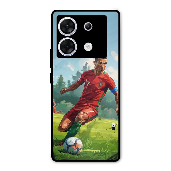 Soccer Star Playing Metal Back Case for Infinix Zero 30 5G