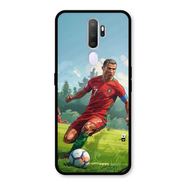 Soccer Star Playing Metal Back Case for Oppo A5 (2020)
