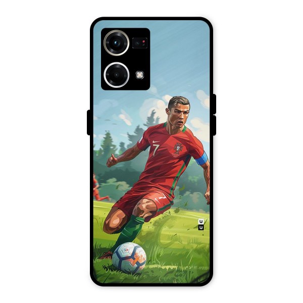 Soccer Star Playing Metal Back Case for Oppo F21s Pro 4G