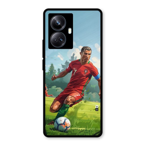 Soccer Star Playing Metal Back Case for Realme 10 Pro Plus
