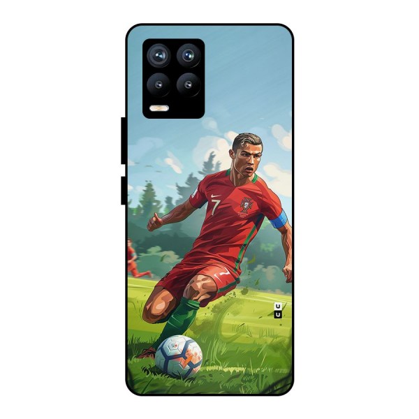 Soccer Star Playing Metal Back Case for Realme 8 Pro