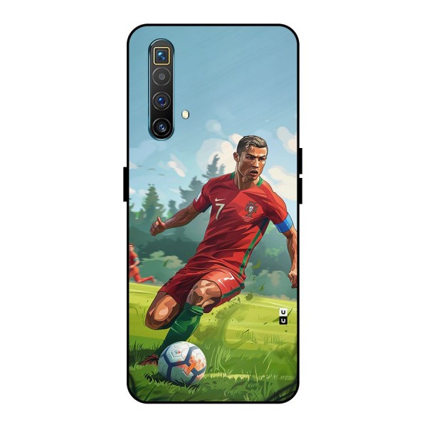 Soccer Star Playing Metal Back Case for Realme X3