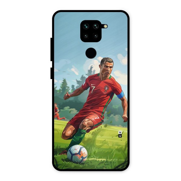 Soccer Star Playing Metal Back Case for Redmi Note 9