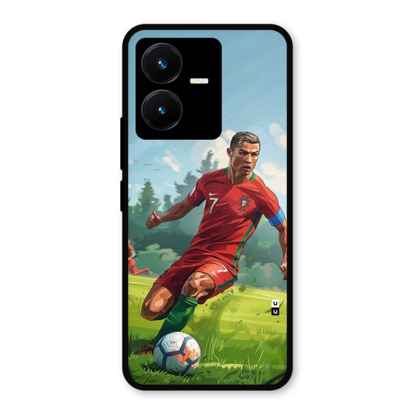 Soccer Star Playing Metal Back Case for Vivo Y22