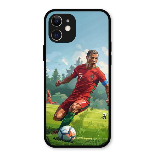 Soccer Star Playing Metal Back Case for iPhone 12
