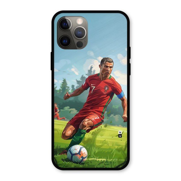 Soccer Star Playing Metal Back Case for iPhone 12 Pro