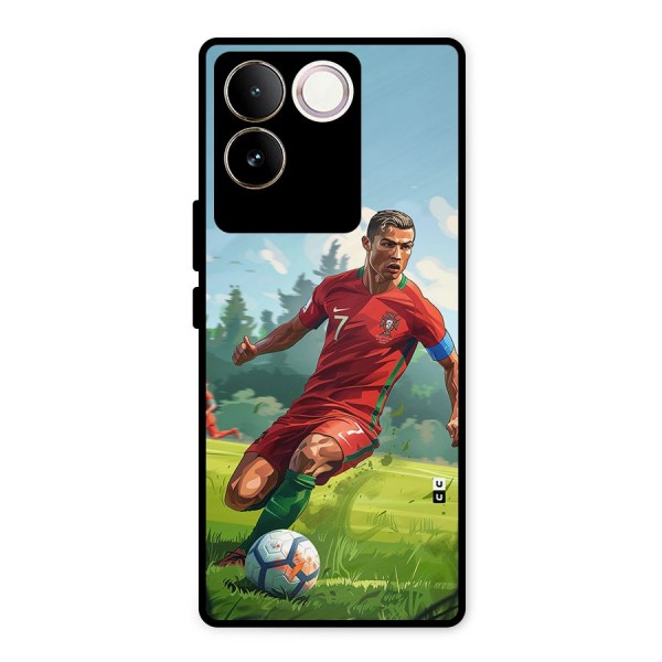 Soccer Star Playing Metal Back Case for iQOO Z7 Pro