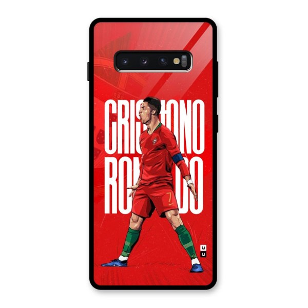 Soccer Star Roar Glass Back Case for Galaxy S10 Plus