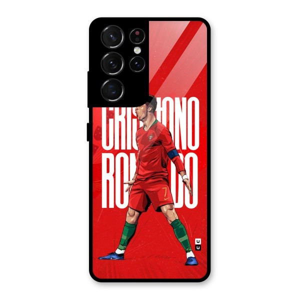 Soccer Star Roar Glass Back Case for Galaxy S21 Ultra 5G