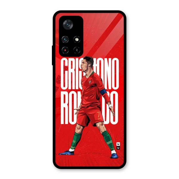 Soccer Star Roar Glass Back Case for Poco M4 Pro 5G